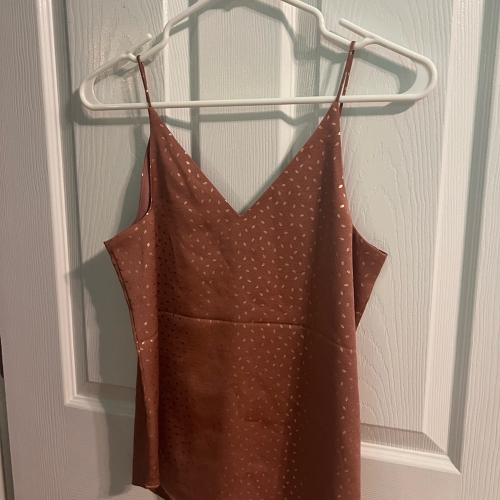 Express Brown Asymmetrical Camisole Top